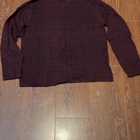 Men's Long Sleeve Shirt - Burgundy - Picture 2 of 5